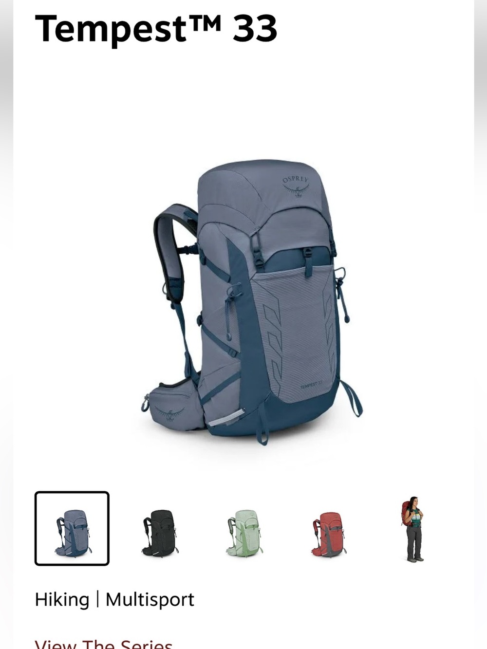 Osprey Tempest 33 Women’s Hiking Backpack